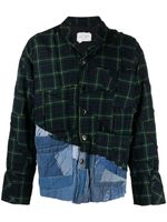 Greg Lauren surchemise à design patchwork - Vert - thumbnail