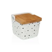 Zoutvaatje met deksel Versa Speckle Keramisch 8,8 x 8,5 x 8,8 cm