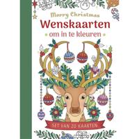 Deltas Wenskaarten om in te kleuren - merry christmas