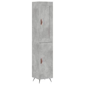 vidaXL Hoge kast 34,5x34x180 cm bewerkt hout betongrijs