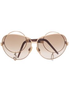 Dolce & Gabbana Pre-Owned lunettes de soleil à monture oversize (années 2000) - Or