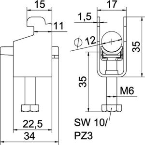 OBO Bettermann 1187202 Beugelklem 1 stuk(s)