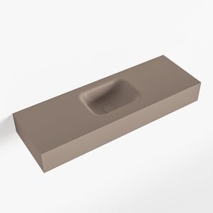 MONDIAZ LEX Smoke vrijhangende solid surface wastafel 90cm. Positie wasbak midden