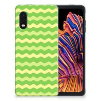 Samsung Xcover Pro TPU bumper Waves Green - thumbnail