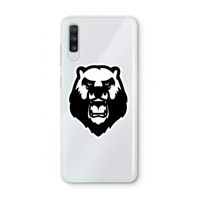 Angry Bear (white): Samsung Galaxy A70 Transparant Hoesje