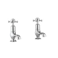 Crosswater Belgravia Wastafelkranen - medium koud/ warm - 2 gats - kruisgreep - chroom BL150DNC