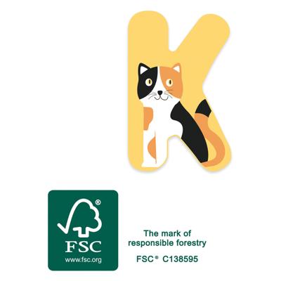 Small Foot - houten dieren kinderletter - k