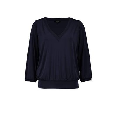 Claudia Sträter top met plooien donkerblauw