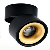 360 graden draaibaar opvouwbare COB LED achtergrond spot licht oppervlak gemonteerde plafond lamp wattage: 12W uitstralend kleur: warm wit (zwart go