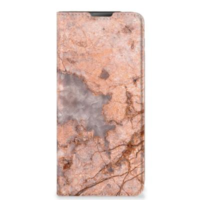 Motorola Moto E20 | Standcase | Marmer Oranje