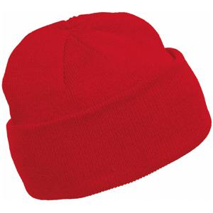 Wintermuts Beanie Yukon - rood - heren/dames - sterk/zacht/licht gebreid 100% Acryl