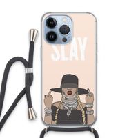 Slay All Day: iPhone 13 Pro Transparant Hoesje met koord