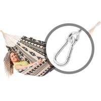 Tweepersoons hangmat met bevestiging - 350x160cm - Zwart - 160kg draagkracht- 100% katoen - binnen & buiten Tweepersoons hangmat met bevestiging - 350x160cm - Zwart - 160kg draagkracht- 100% katoen - binnen & buiten