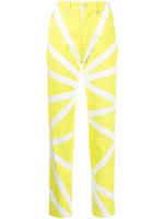 Fiorucci jean droit à imprimé graphique - Jaune