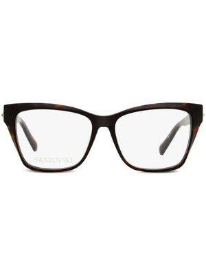 Swarovski Eyewear lunettes de vue 5468 à monture carrée - Marron