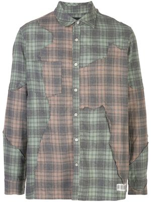 Mostly Heard Rarely Seen chemise à carreaux Cut Me Up - Vert