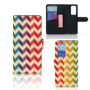 Huawei P40 Pro Telefoon Hoesje Zigzag Multi Color