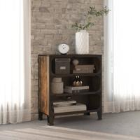 Opbergkast 72x36x82 cm metaal en MDF rustiek bruin