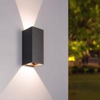 Miles S LED wandlamp - up en down light - 3000K warm wit- 10 Watt 760 lumen - IP65 waterdicht - Zwart - buitenverlichting