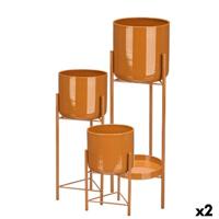 Plantenbakkenset Gift Decor Tegel Ijzer 3 Onderdelen (2 Stuks)