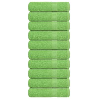VidaXL Badhanddoeken 10 st 100x150 cm 360 g/m² 100% katoen appelgroen