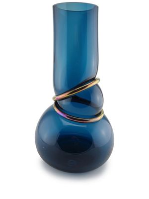Vanessa Mitrani vase Double Ring en verre - Bleu