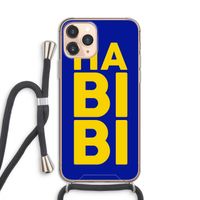 Habibi Blue: iPhone 11 Pro Transparant Hoesje met koord
