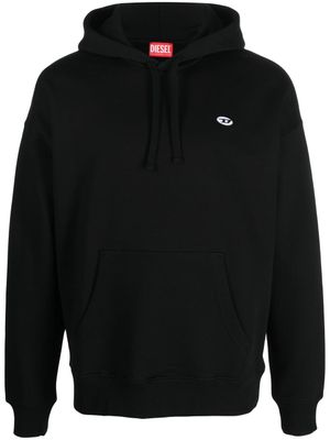 Diesel hoodie en coton à patch logo - Noir