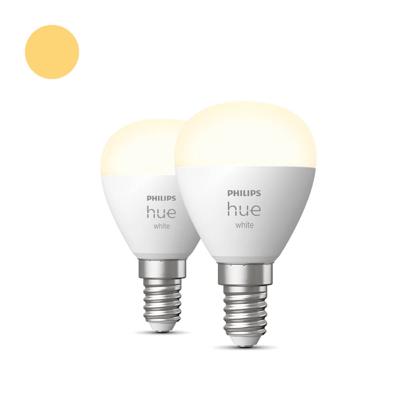 Philips Lichtbron kogelHue - E14 - 6W - White set van 2 - 929002440604