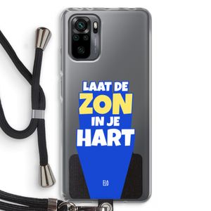 Laat de zon in je hart: Xiaomi Redmi Note 10 Pro Transparant Hoesje met koord