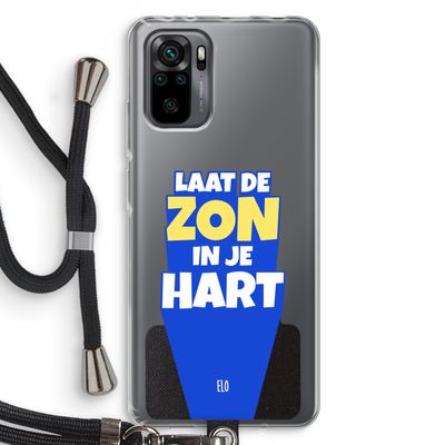 Laat de zon in je hart: Xiaomi Redmi Note 10 Pro Transparant Hoesje met koord