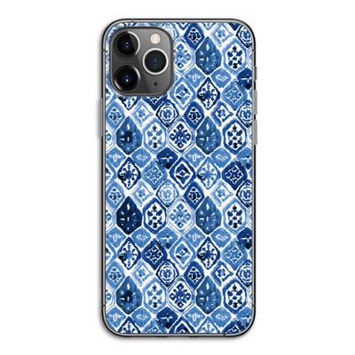 Blauw motief: iPhone 11 Pro Transparant Hoesje