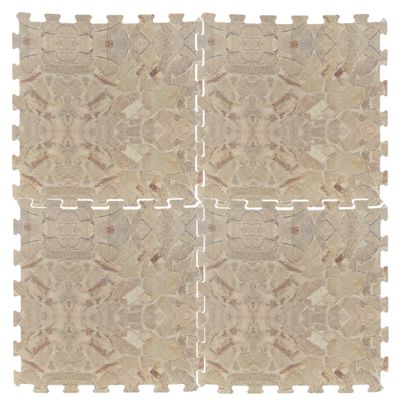 16x stuks Foam puzzelmat zwembadtegels/fitnesstegels steen 50 x 50 cm