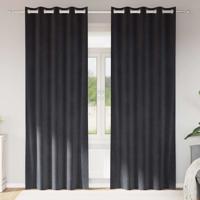 VidaXL Verduisterende gordijnen 2 pcs donkergrijs 140 x 225 cm fluweel
