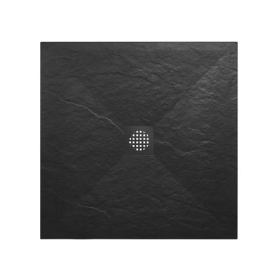 Douchebak Wiesbaden Stonea | 90x90x3 cm | Excl.Sifon | Composiet | Antislip | Mat zwart