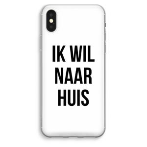 Ik wil naar huis: iPhone XS Max Transparant Hoesje