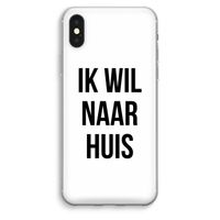 Ik wil naar huis: iPhone XS Max Transparant Hoesje