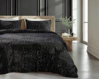 RoyalTextile - Glamour Sprankle Foil Dekbedovertrek Flanel - Zwart - 240 x 220 RoyalTextile - Glamour Sprankle Foil Dekbedovertrek Flanel - Zwart - 240 x 220