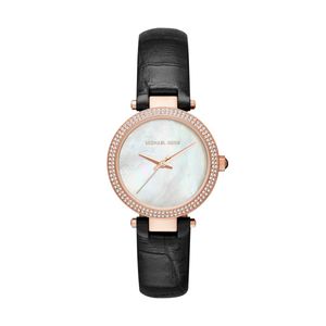 Horlogeband Michael Kors MK2591 Leder Zwart 16mm