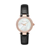 Horlogeband Michael Kors MK2591 Leder Zwart 16mm