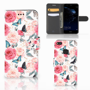 Huawei P10 Lite Hoesje Butterfly Roses