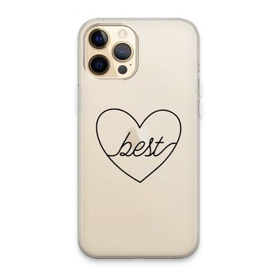 Best heart black: iPhone 13 Pro Max Transparant Hoesje