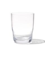 HEMA Waterglas Bergen streep reliëf 270ml (transparant)
