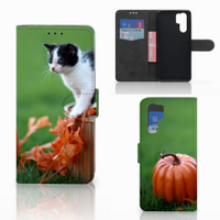 Huawei P30 Pro Telefoonhoesje met Pasjes Kitten - thumbnail