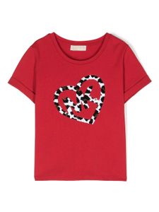 Michael Kors Kids t-shirt en coton à motif coeur - Rouge