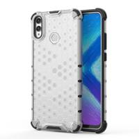 Schokbestendige honingraat PC + TPU Case voor Huawei Honor 8X (grijs)