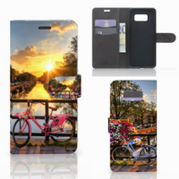 Samsung Galaxy S8 Plus Flip Cover Amsterdamse Grachten - thumbnail