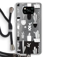Cactusmotief: Xiaomi Poco X3 Pro Transparant Hoesje met koord