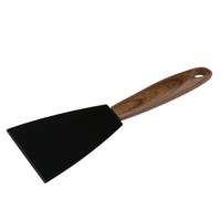 Alpina Keukengerei schraper - zwart - staal - 21 x 8 cm - bakplaat