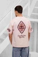 Project X Paris Embroidered T-Shirt Heren Roze - Maat M - Kleur: Roze | Soccerfanshop
